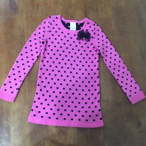 Little Girls Polka Dot Sweater